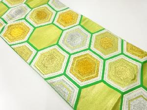 アンティーク　重ね亀甲模様織出し袋帯（材料）